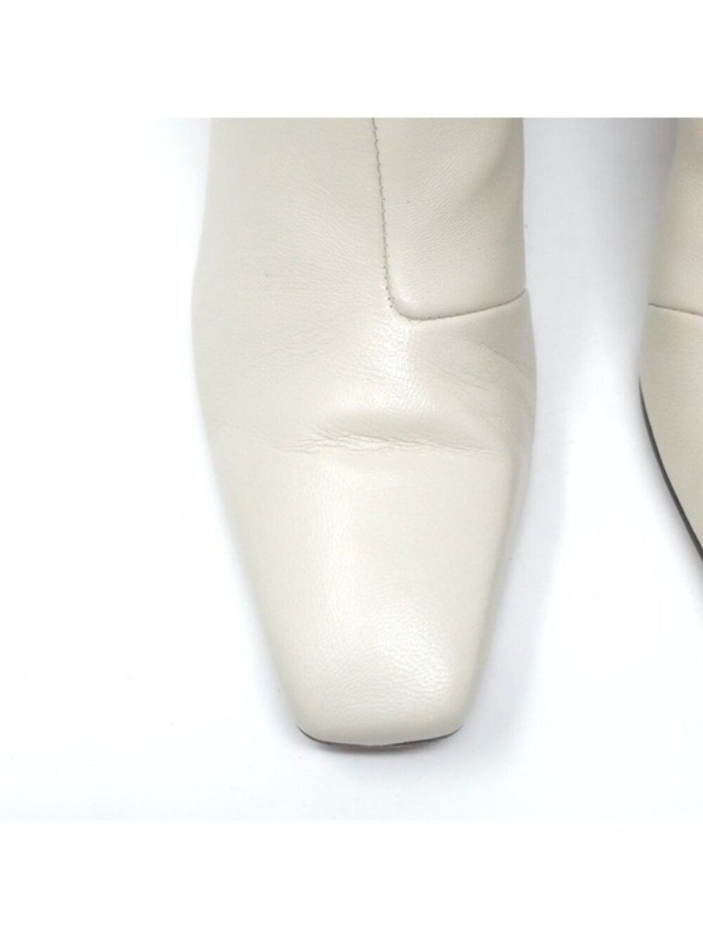 Franco Sarto Briar Snip Toe Heeled Ankle Boot Chalk White Leather 8 M - Picture 8 of 16